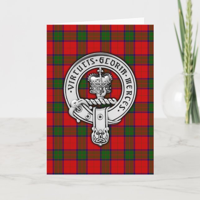 Clan Donnachaidh (Robertson) Wappen & Tartan Karte (Vorderseite)