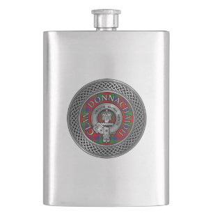 Clan Donnachaidh Robertson Wappen & Tartan Knot Flachmann