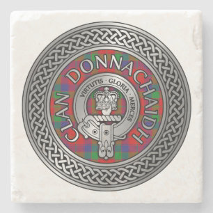 Clan Donnachaidh   Robertson Wappen & Tartan Knote Steinuntersetzer