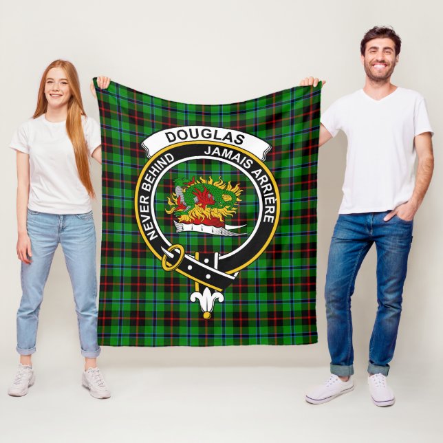 Clan Douglas Black Tartan Kariert Fleecedecke (Beispiel)