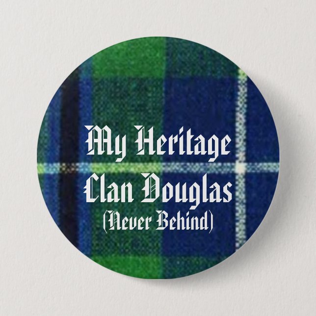 Clan-Douglas-ErbAbzeichen, zeigen Ihre Farben! Button (Vorderseite)