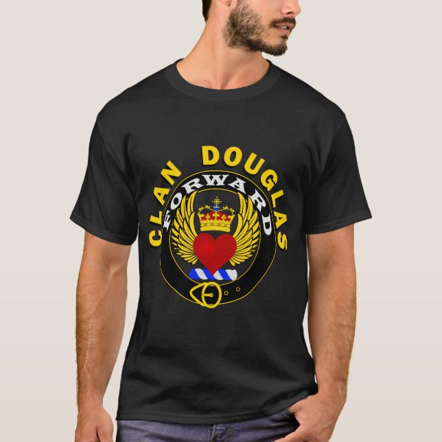Clan Douglas "FORWARD" in einem Circle Belt T - Sh T-Shirt (Vorderseite)