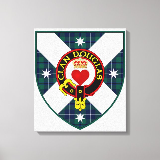 Clan Douglas Shield sur toile (Recto)