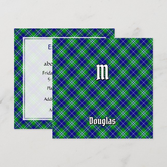 Clan Douglas Tartan Einladung (Vorne/Hinten)
