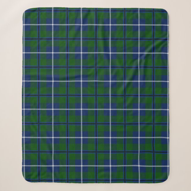 Clan Douglas Tartan Kariert Sherpadecke (Vorderseite)