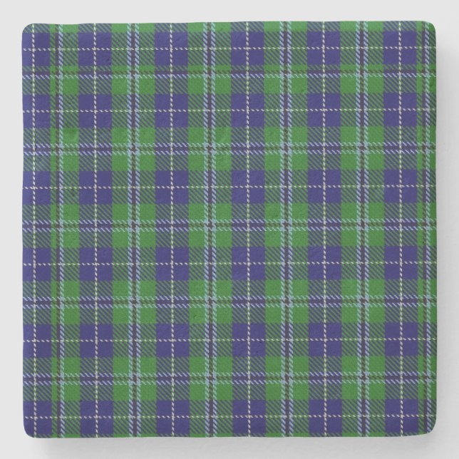 Clan Douglas Tartan Kariert Stone Untersetzer (Vorderseite)