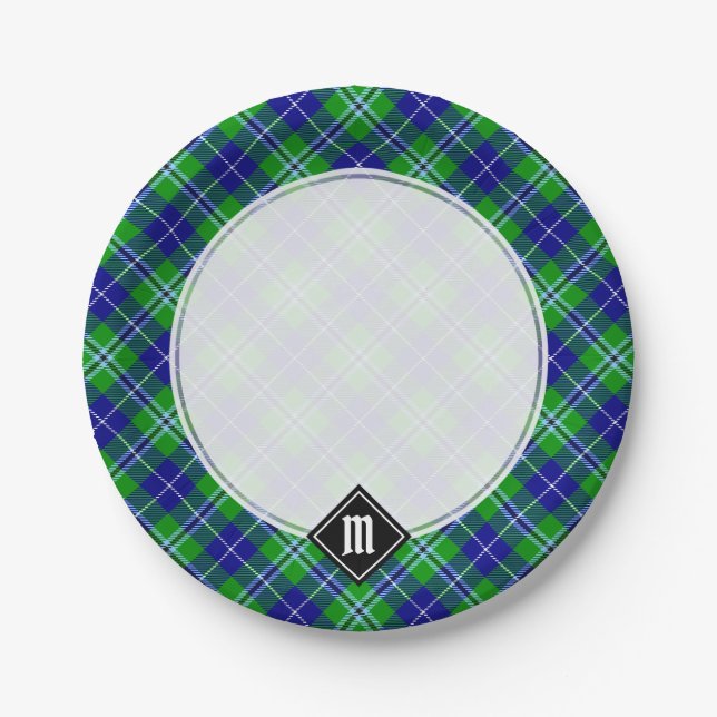 Clan Douglas Tartan Pappteller (Vorderseite)