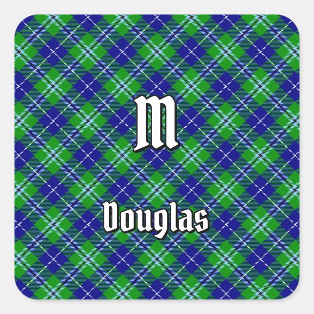Clan Douglas Tartan Quadratischer Aufkleber (Vorderseite)
