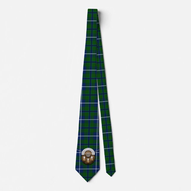 Clan-Douglas Tartan und Sporran Krawatte (Vorderseite)