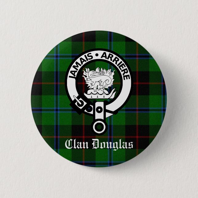 Clan Douglas Tartan Wappen Button (Vorderseite)