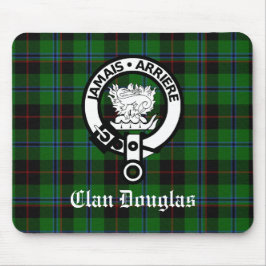 Clan Douglas Wappen Abzeichen & Tartan Mousepad