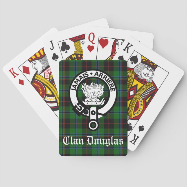 Clan Douglas Wappen Abzeichen & Tartan Spielkarten (Rückseite)