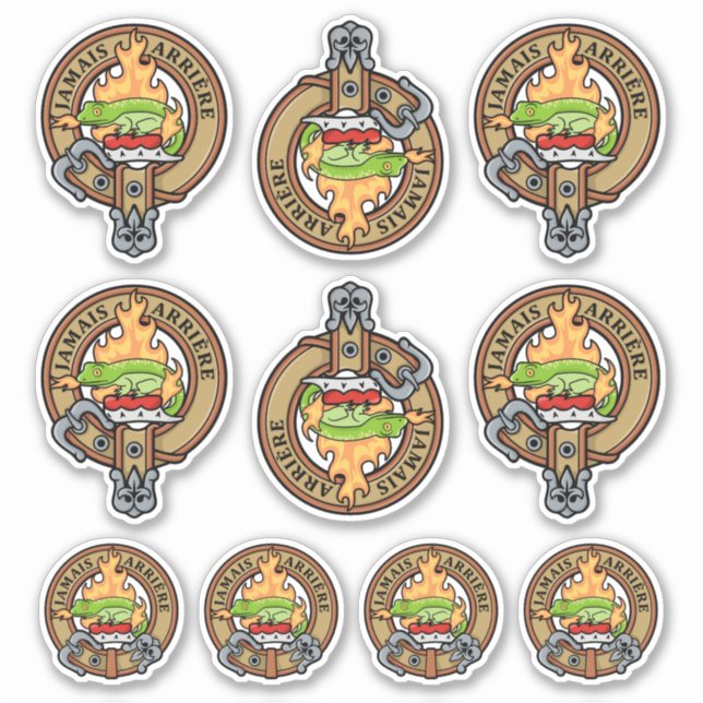 Clan Douglas Wappen Sticker Set (Vorderseite)