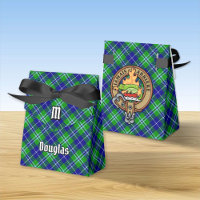Clan Douglas Wappen über Tartan