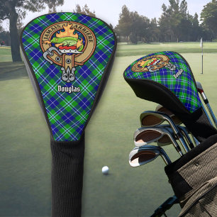Clan Douglas Wappen über Tartan Golf Headcover