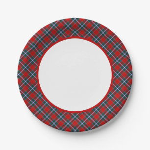 Clan Drummond Tartan-Grenze Pappteller