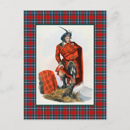 Clan Drummond Vintag Illustration Tartan Frame Postkarte