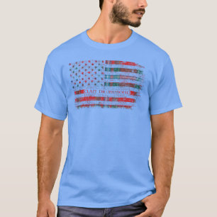 Clan Drummond von Fingask Scottish tartan US flagg T-Shirt