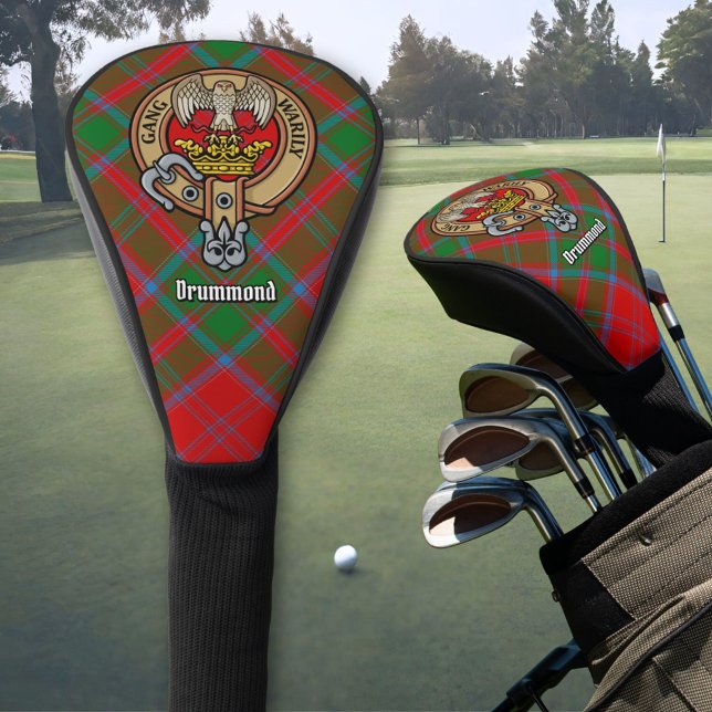 Clan Drummond Wappen über Tartan Golf Headcover (Von Creator hochgeladen)
