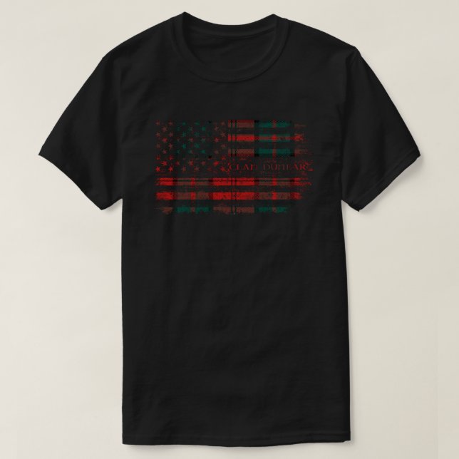 Clan Dunbar Scottish tartan, US-Flaggenkilometer,  T-Shirt (Design vorne)
