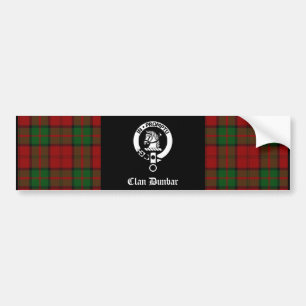Clan Dunbar Tartan & Wappen Abzeichen Autoaufkleber