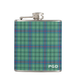 Clan Duncan Ancient Tartan Monogram Flachmann