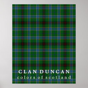 Clan-Duncan-Farben von SchottlandTartan Poster