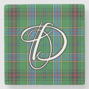 Clan Duncan Tartan Custom Monogram Steinuntersetzer