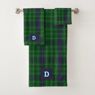 Clan Duncan Tartan Kariert Mit Monogramm Badhandtuch Set