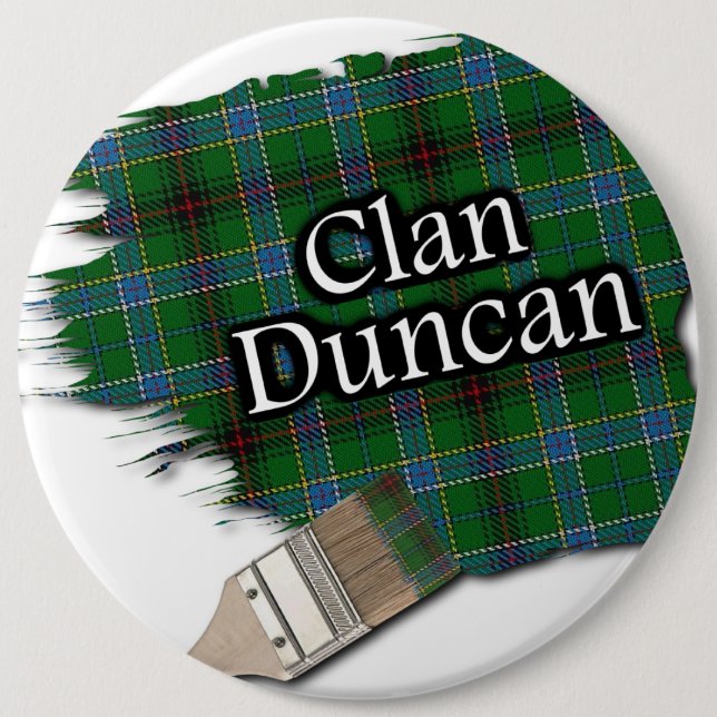 Clan Duncan Tartan Paint Brush Button (Vorderseite)