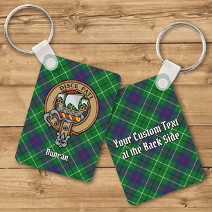 Clan Duncan-Wappen auf Tartan Schlüsselanhänger