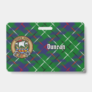 Clan Duncan-Wappen über Tartan Ausweis