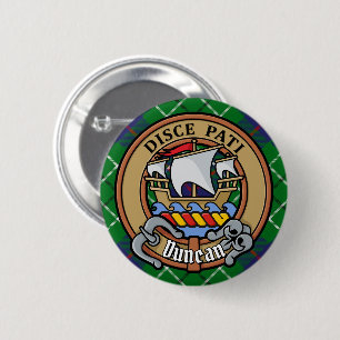 Clan Duncan-Wappen über Tartan Button