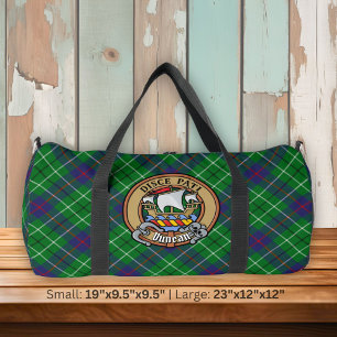 Clan Duncan-Wappen über Tartan Duffle Bag