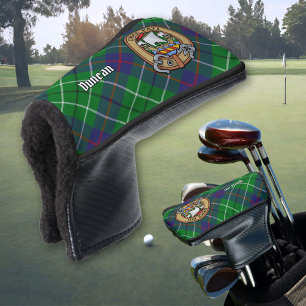 Clan Duncan-Wappen über Tartan Golf Headcover