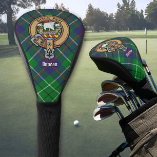 Clan Duncan-Wappen über Tartan Golf Headcover