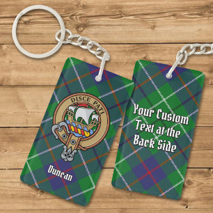Clan Duncan Wappen über Tartan Schlüsselanhänger