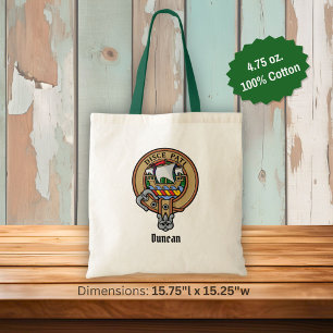 Clan Duncan-Wappen über Tartan Tragetasche