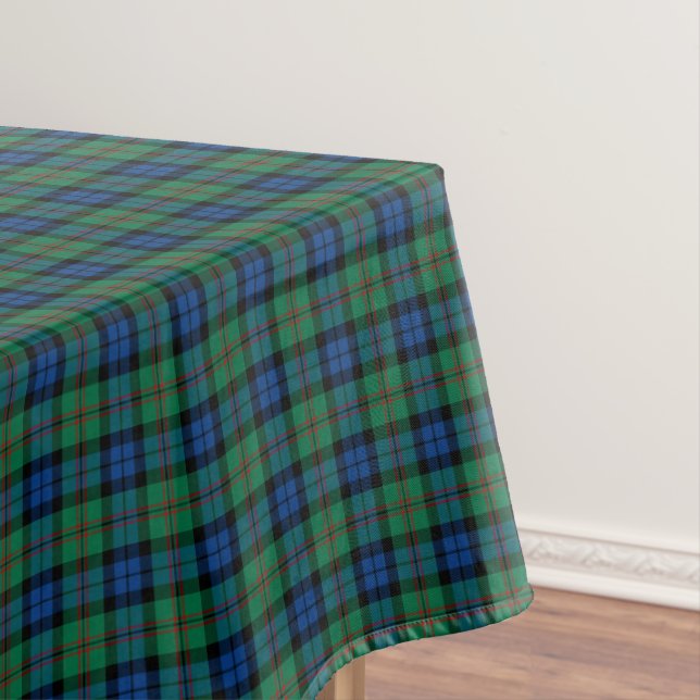 Clan Dundas Tartan Bright Blue und Green Kariert Tischdecke (Beispiel)