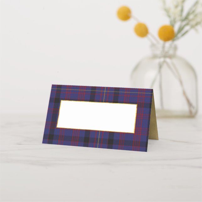 Clan Dundonald Wedding Folded Platzkarte (Vorderseite)