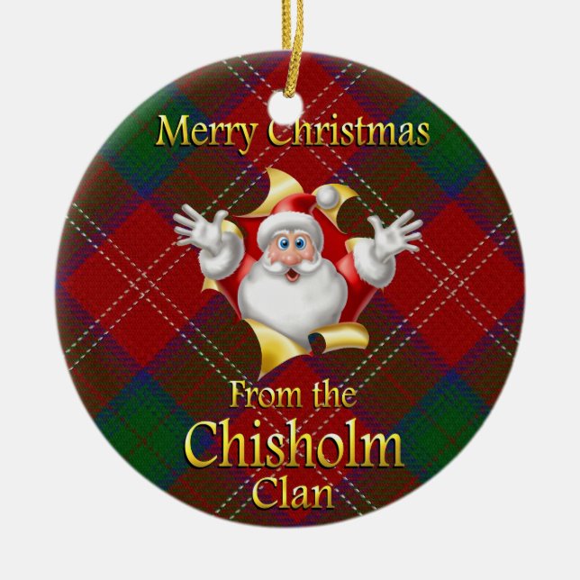 Clan écossais Chisholm Ornement de Noël (Devant)