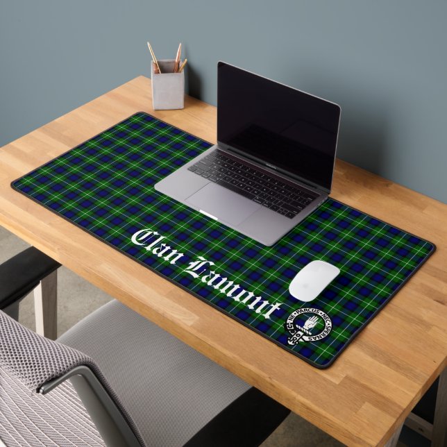 Clan écossais Lamont Crest Badge et Tartan (Bureau 2)