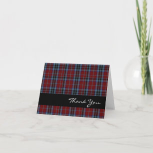 Clan élégant MacTavish Tartan Plaid Carte de remer