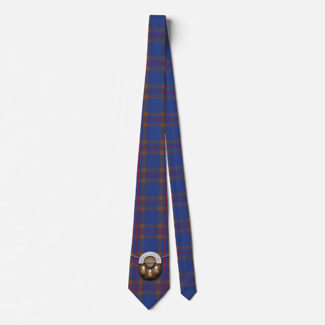 Clan-Eliot Tartan und Sporran Krawatte (Vorderseite)