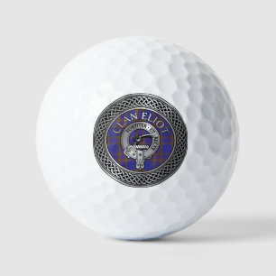 Clan ELioT Wappen & Tartan Knot Golfball