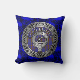 Clan Eliott Wappen & Tartan Knot Kissen