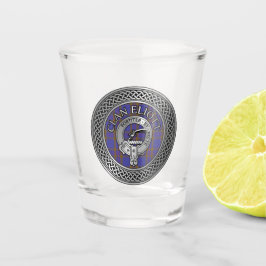 Clan Eliott Wappen & Tartan Knot Schnapsglas