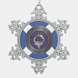 Clan Eliott Wappen & Tartan Knot Schneeflocken Zinn-Ornament