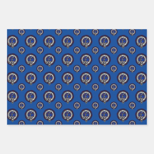 Clan Elliot Abzeichen, Border Reiver Holiday, Scho Geschenkpapier Set (Vorderseite)