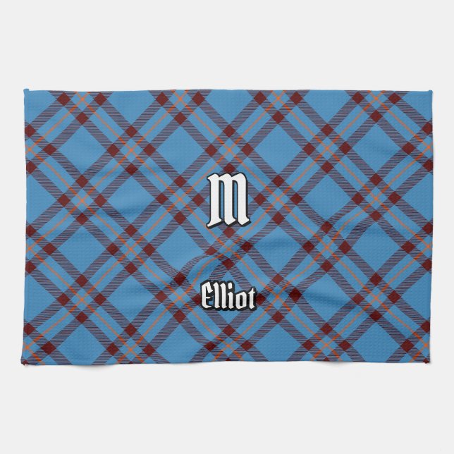 Clan Elliot Ancien Tartan Serviette de cuisine (Horizontal)